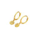 Blumen Ohrclips aus 925er Sterling Silber