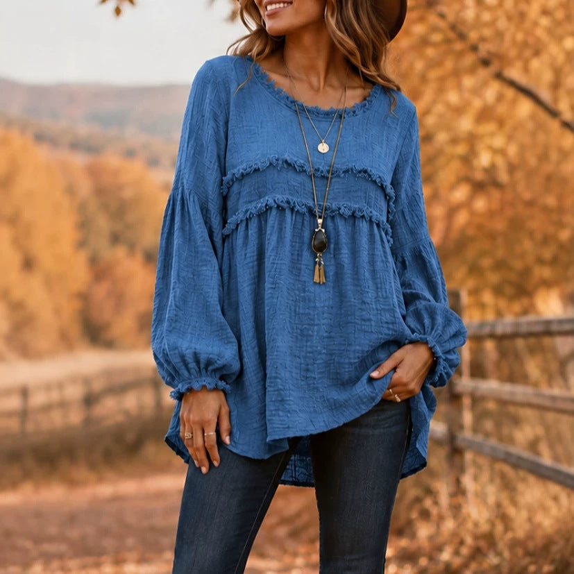 Patchwork Tassel Fransen T-Shirt
