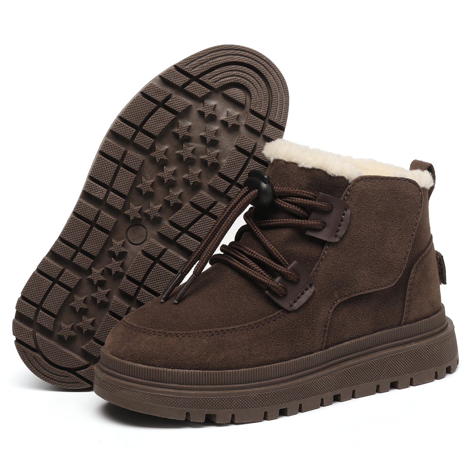 Kinder-Schuhe aus Baumwolle mit Fleecefutter – rutschfeste Outdoor-Sch
