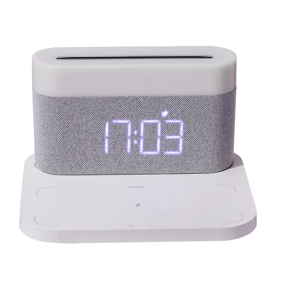 Kabelloses Ladegerät mit Uhr, Nacht- und Tischlampe