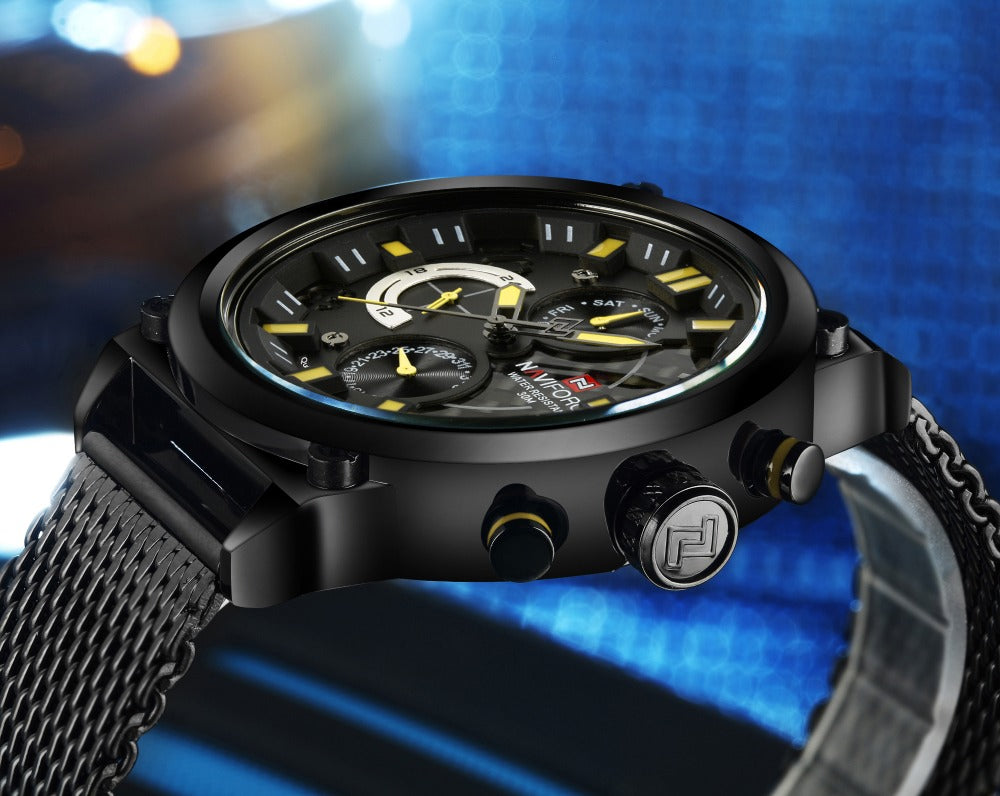 Herren-Quarzuhr mit Datumsanzeige | LuxeStyle