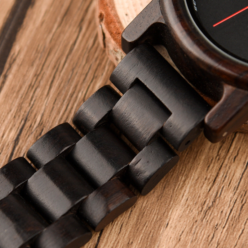 Ebenholz-Armbanduhr für Herren – Bild 5 | LuxeStyle