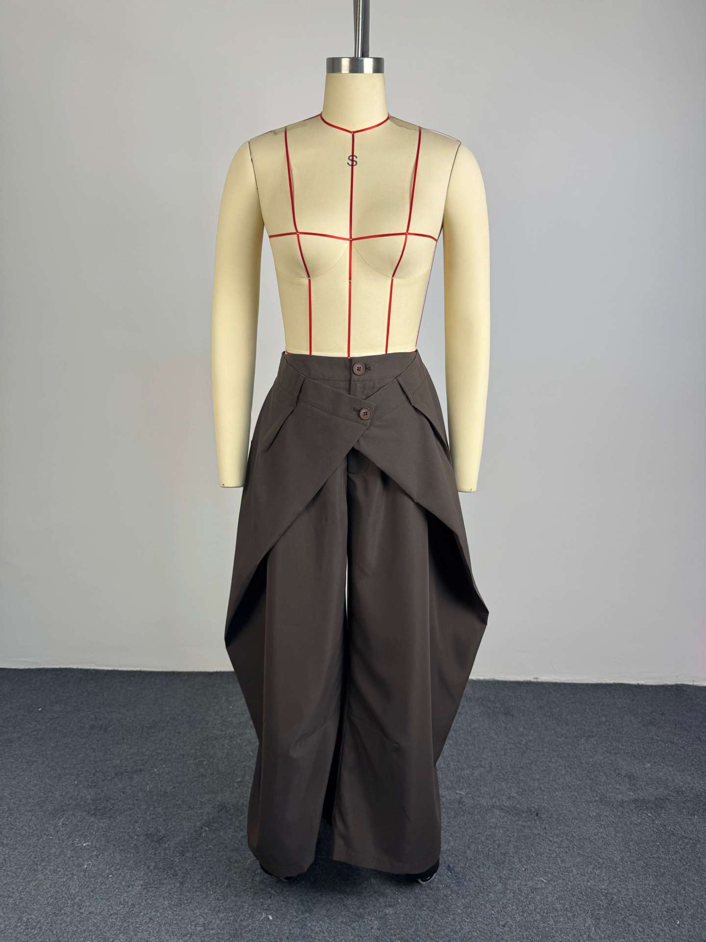 Asymmetrische Wide Leg Hose