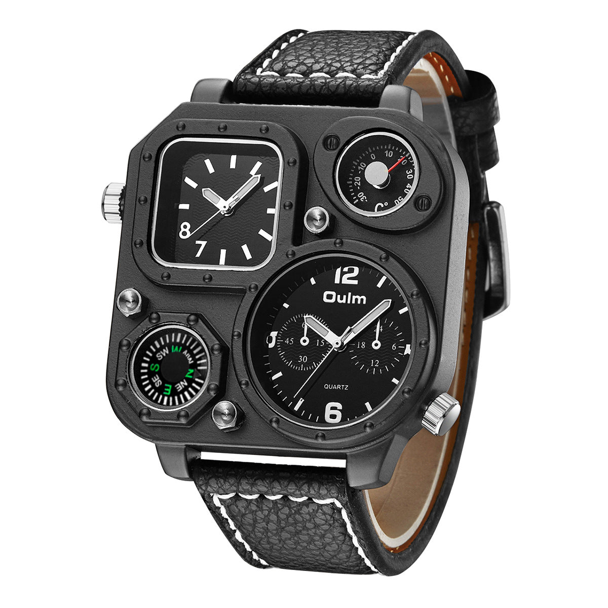 Quadratische Herren-Sportuhr mit Dual-Display – Bild 2 | LuxeStyle
