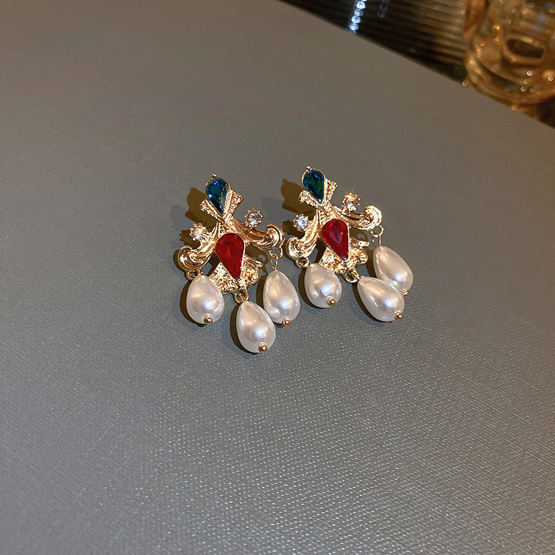 Französische Vintage-Ohrstecker – Ansicht 3