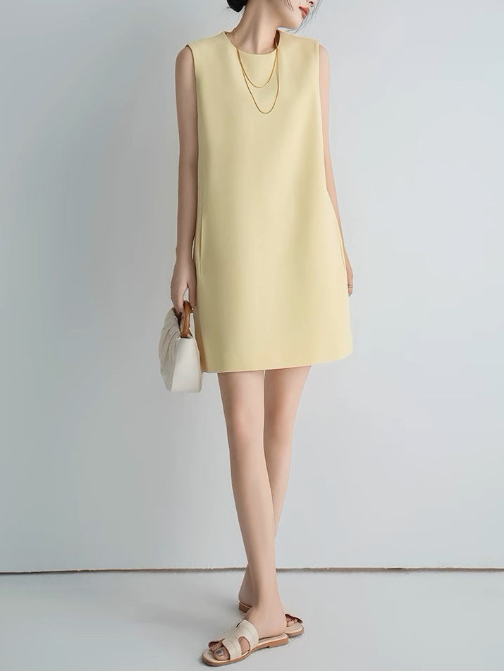 Klassisches gerades chic Kurzkleid ohne Ärmel – Bild 4 | LuxeStyle