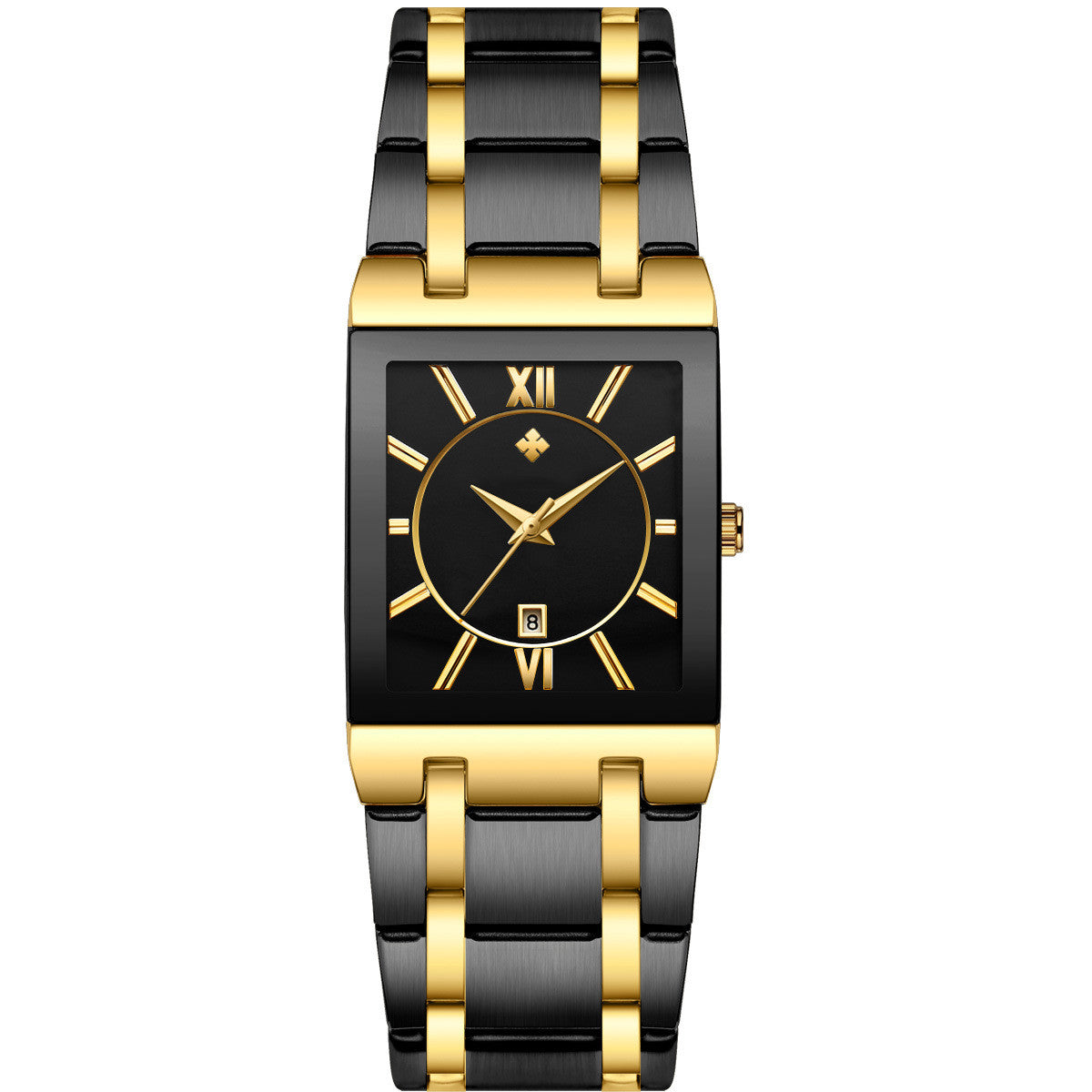 Quarz-Herrenuhr mit eckigem Stahlgehäuse – Bild 19 | LuxeStyle