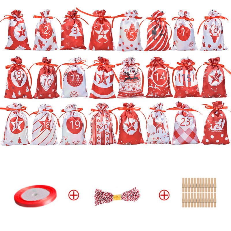 Adventskalender-Set aus Satin-Geschenkbeutel – Bild 3 | LuxeStyle