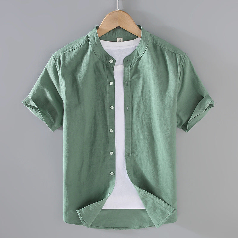 Leinenhemd Kurzarm Slim Fit