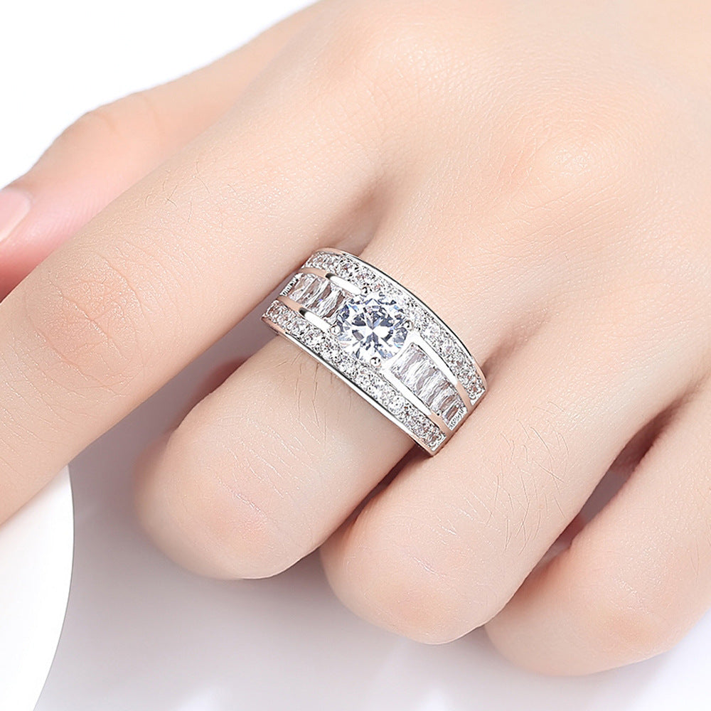 Verstellbarer Herz-Pfeil Zirkon-Ring