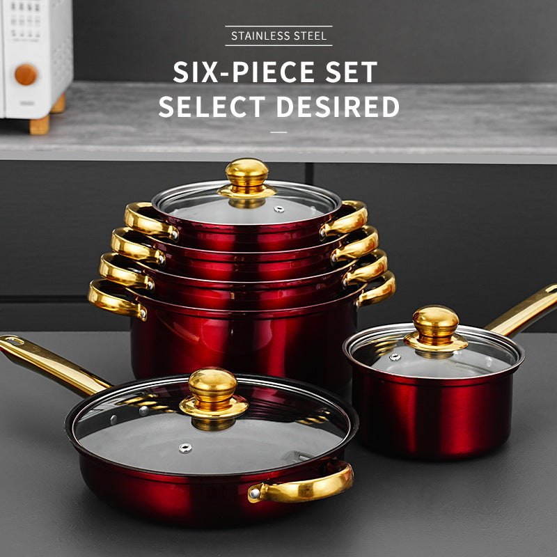 Gold Dual-sided Stockpot, 12-teiliges Set