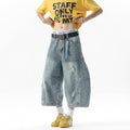 Retro Cropped Wide Leg Jeans