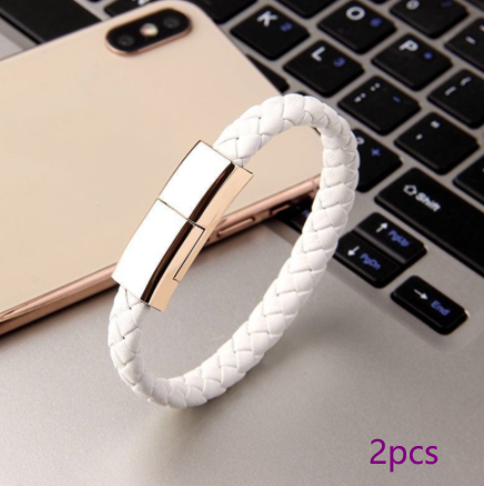 Lederarmband mit USB-C-Ladekabel