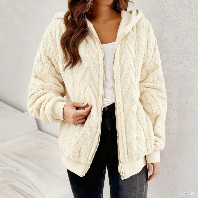 Jacke mit Kapuze und Reissverschluss | LuxeStyle