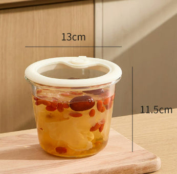 Glas Lebensbox mit Dichtverschluss