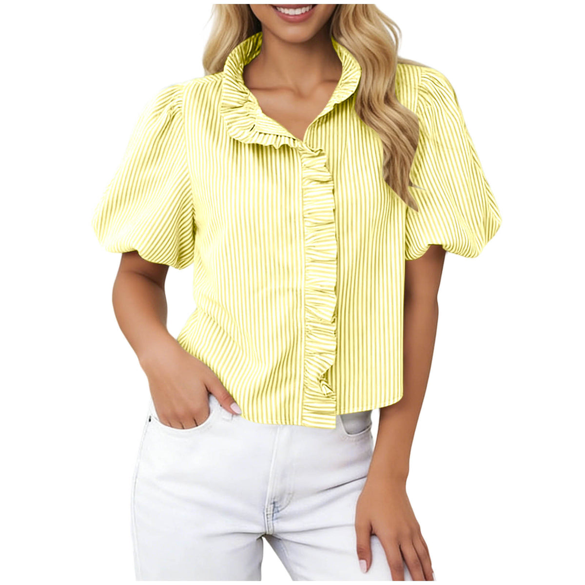 Blauer Casual-Shirt – Bild 5 | LuxeStyle