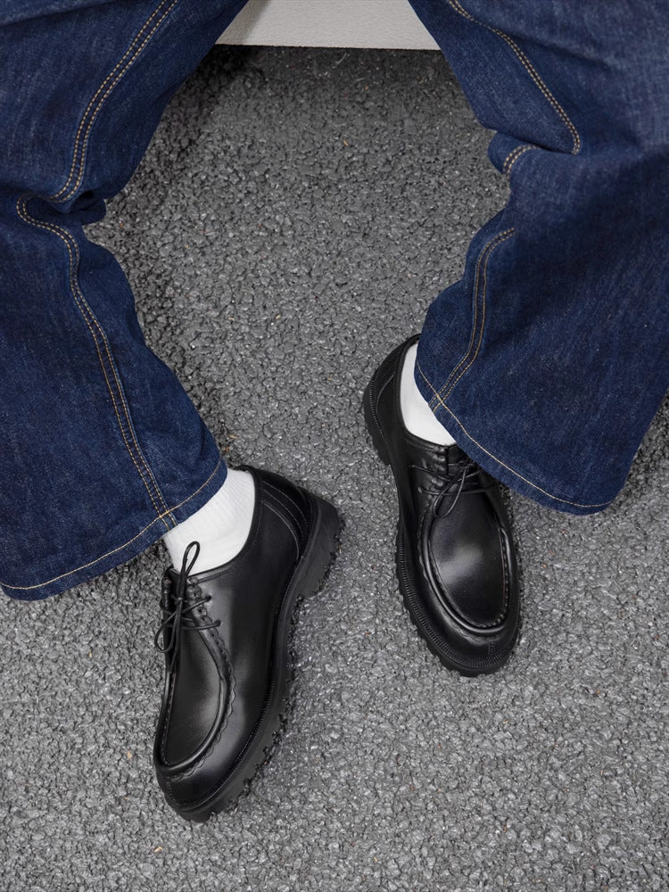 Retro Leder Halbschuhe für Herren