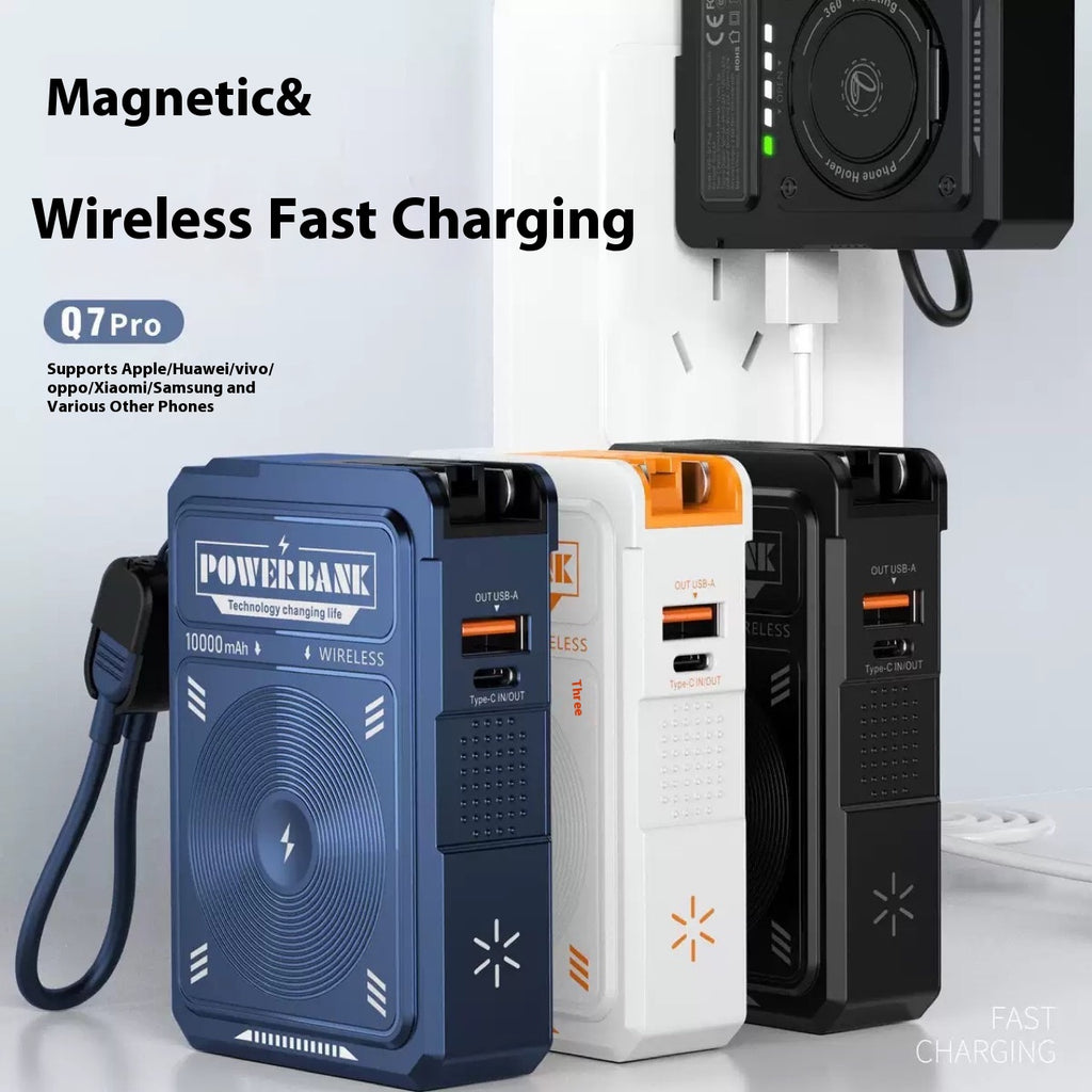 3-in-1 Powerbank mit AC-Stecker, 10'000 mAh