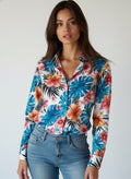 Elegante Langarm-Bluse mit Print – Bild 7 | LuxeStyle
