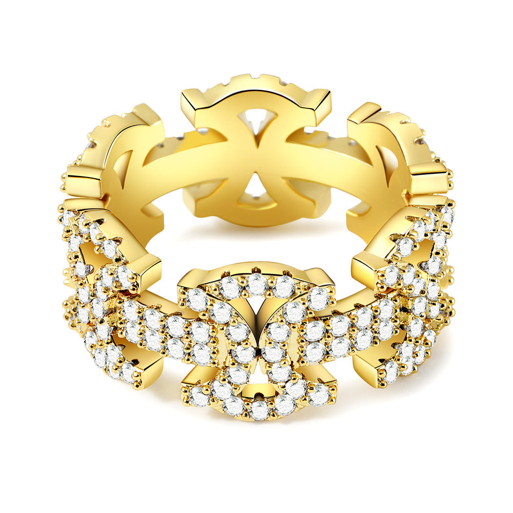 Geometrischer Ring mit Zirkonia – Bild 5 | LuxeStyle