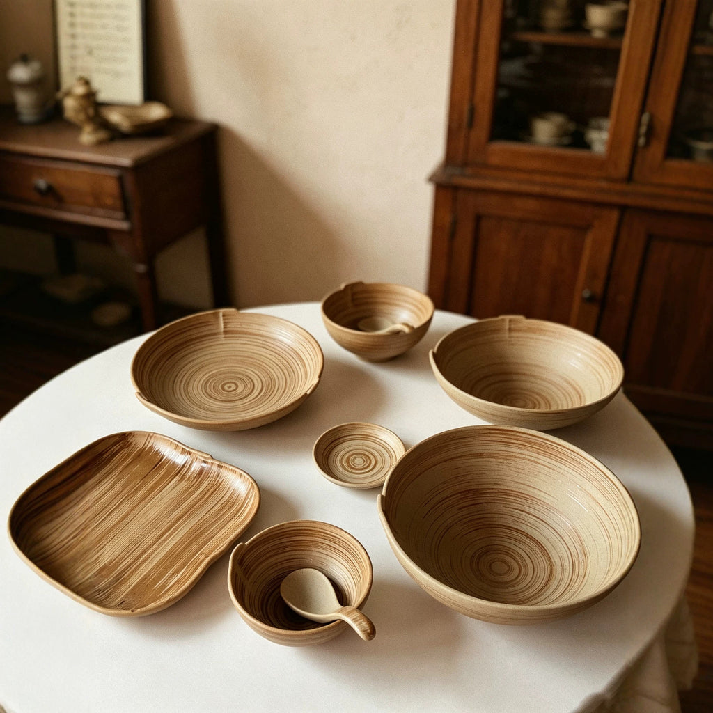 Keramik Geschirr-Set handbemalt – Bild 13 | LuxeStyle