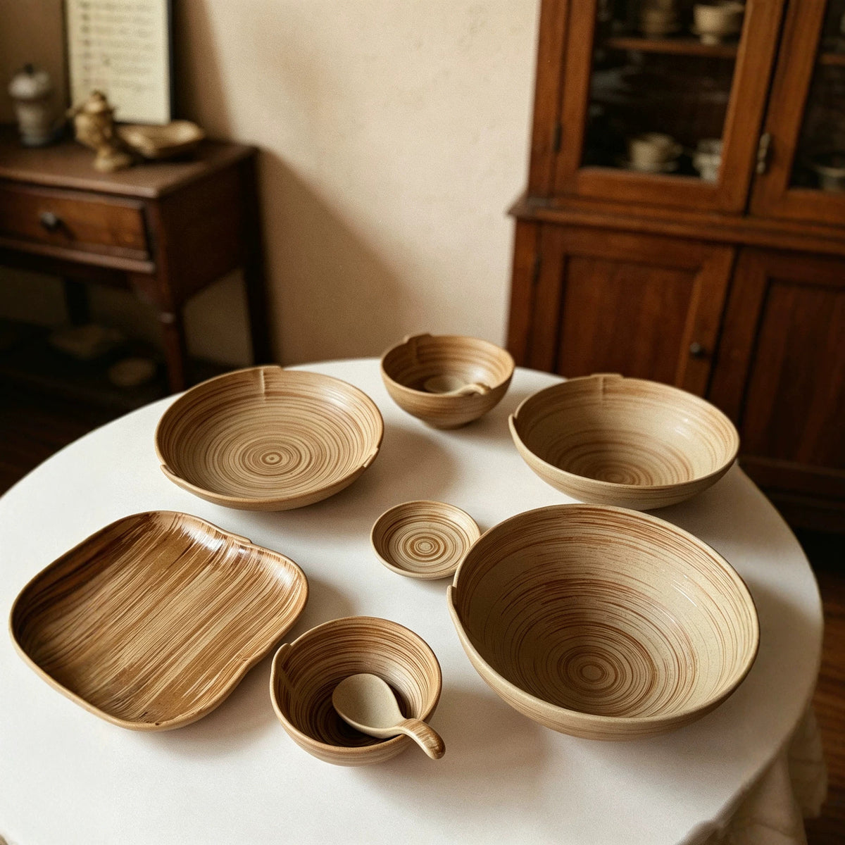 Keramik Geschirr-Set handbemalt – Bild 13 | LuxeStyle