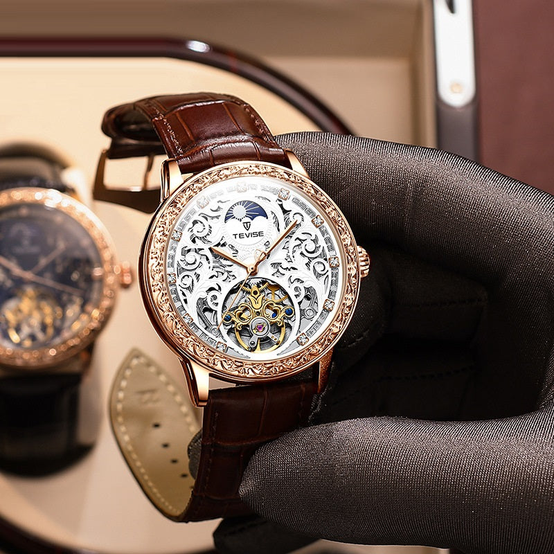 Herren-Mechanik Armbanduhr Wasserdicht
