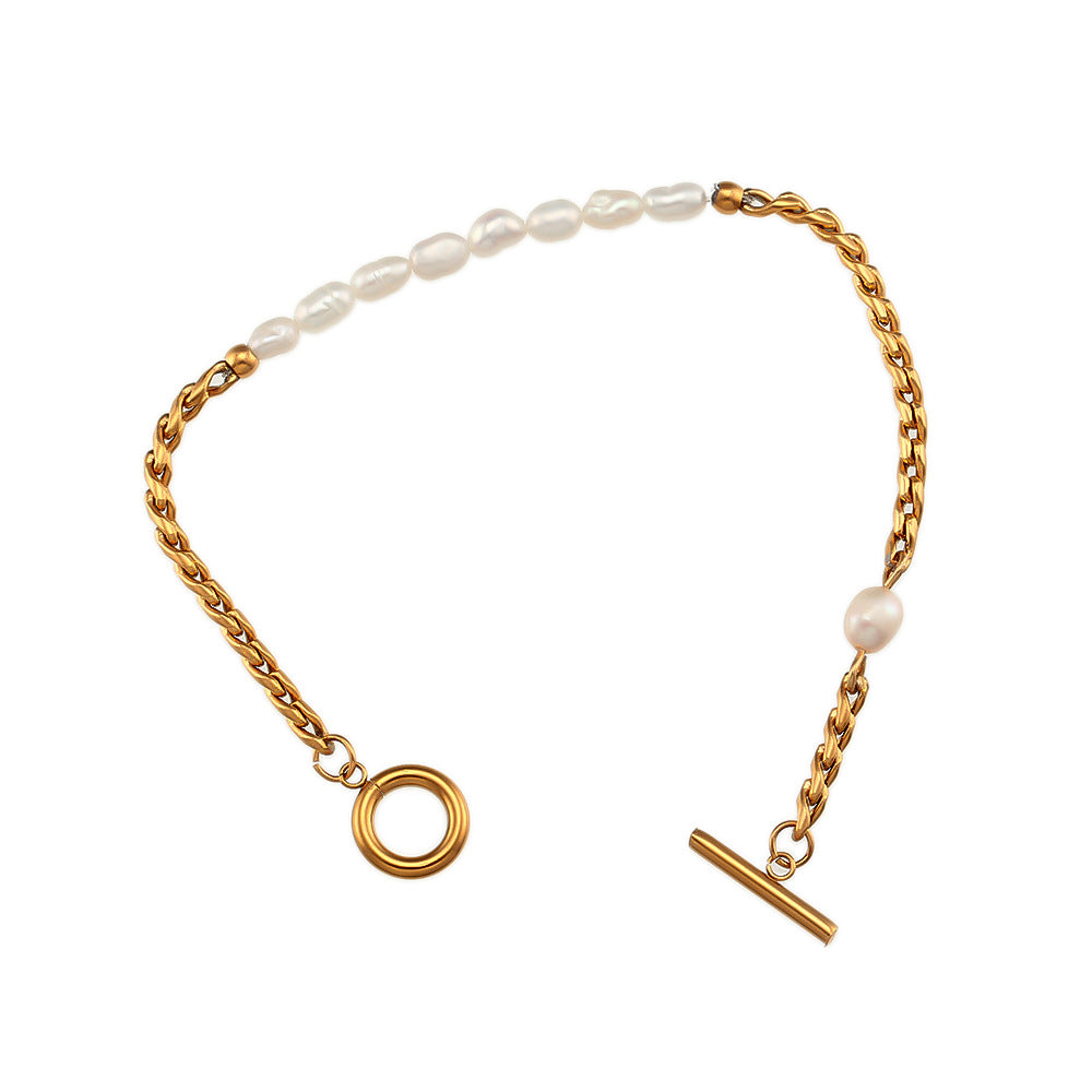 Geflochtenes Armband mit Perle – Bild 2 | LuxeStyle