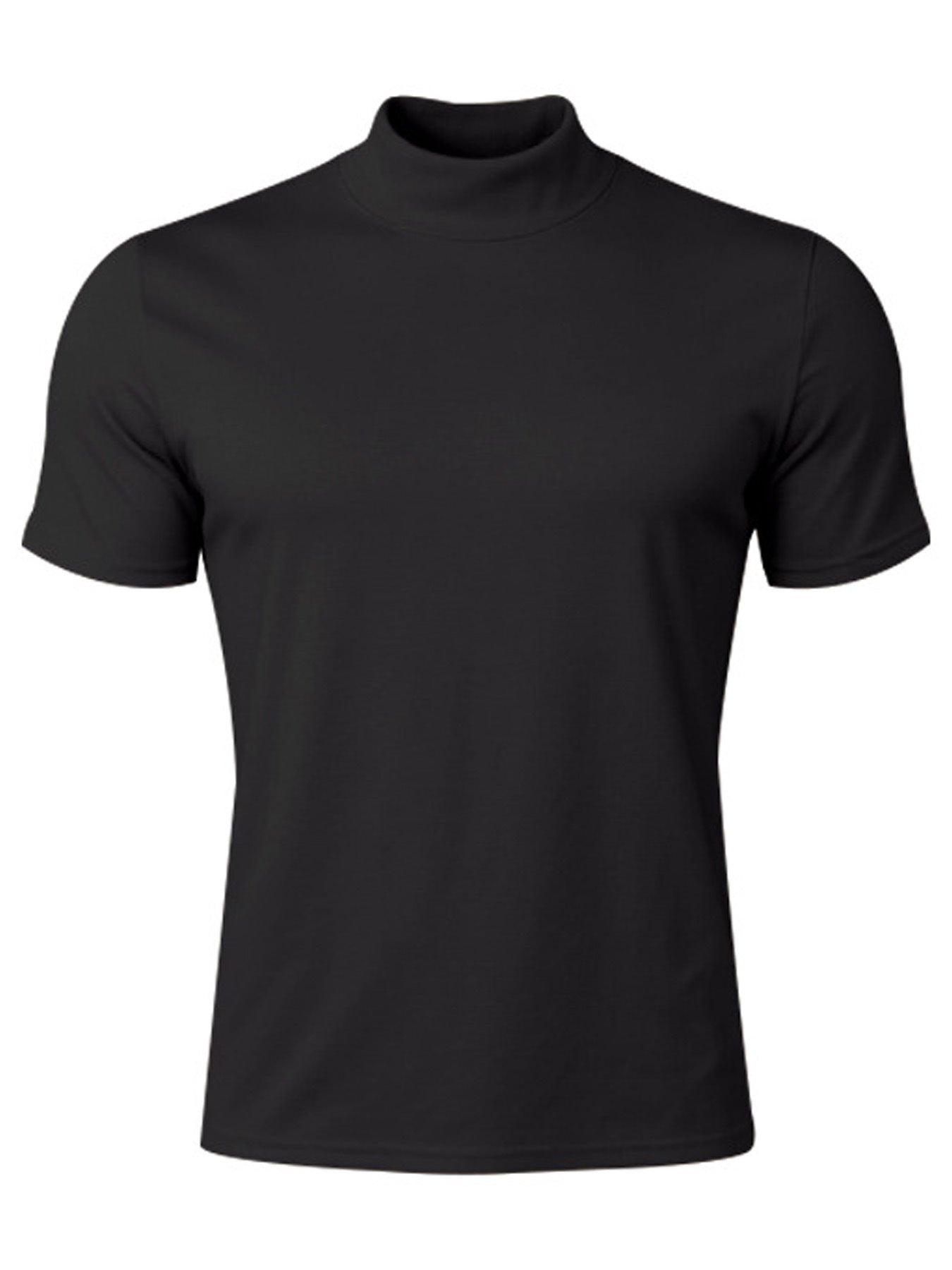 Stretch-T-Shirt mit Rollkragen