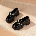 Plateau Loafers mit Perlen und Kristallen