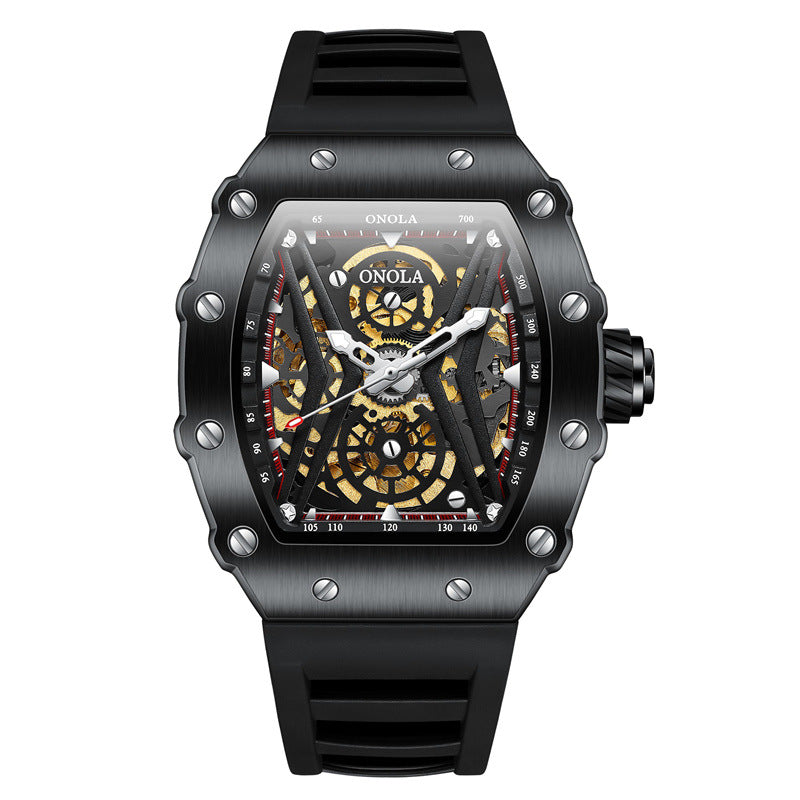 Sportliche Automatikuhr mit Silikonarmband – Bild 7 | LuxeStyle