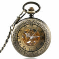 Retro Transparente Taschenuhr mit Klappdeckel