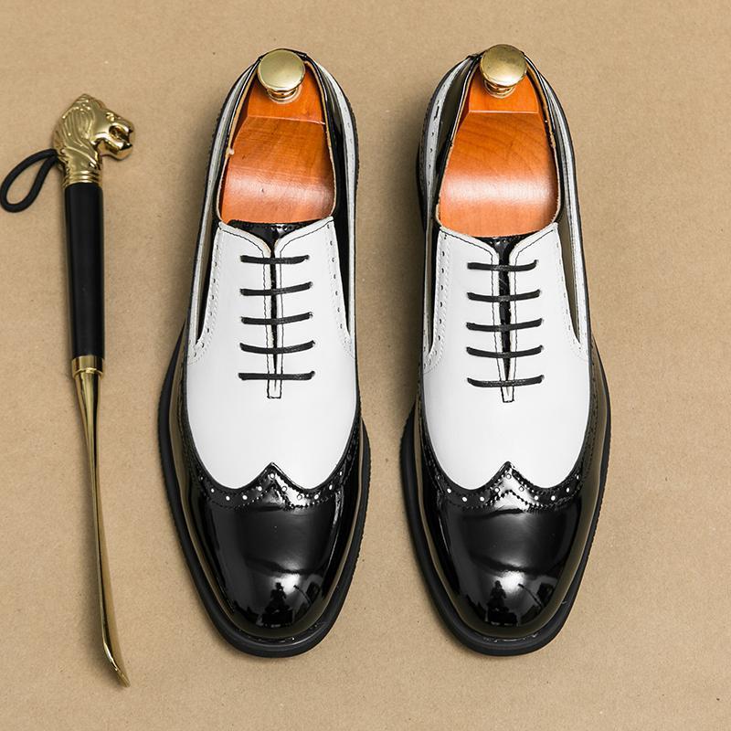 Britische Brogue Kunstlederschuhe für Herren – Bild 3 | LuxeStyle