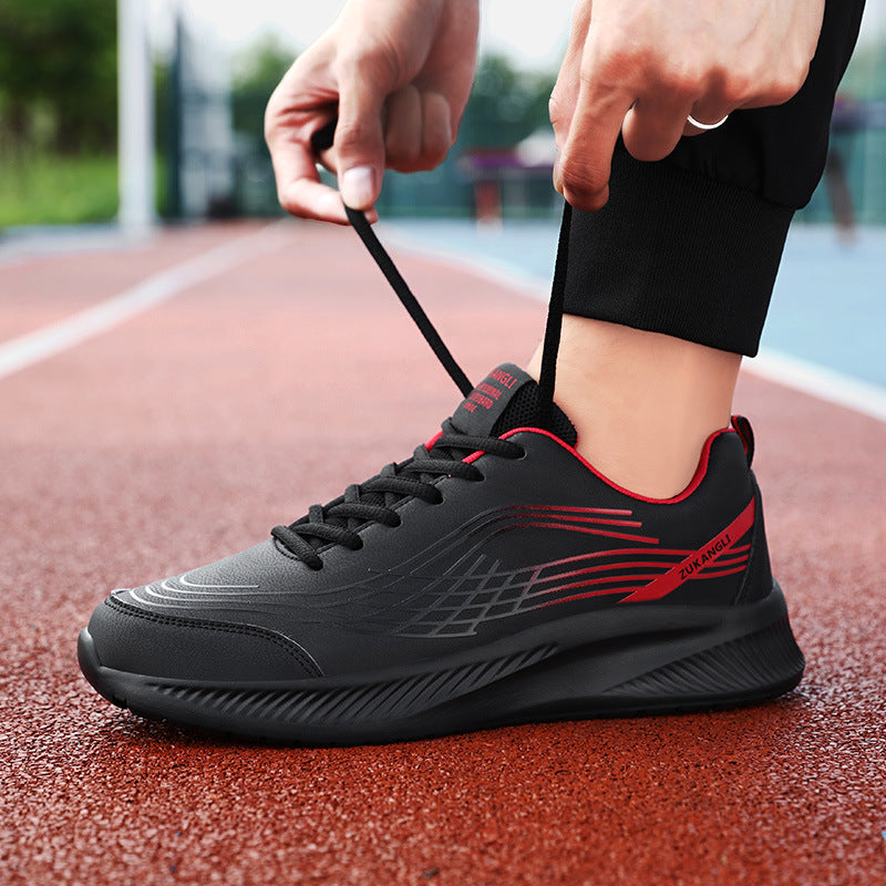 Wasserdichte Herren-Sneaker aus schwarzem Leder – Bild 4 | LuxeStyle