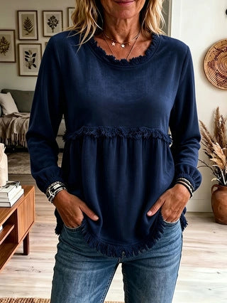 Lässiges Langarmshirt mit Spitze