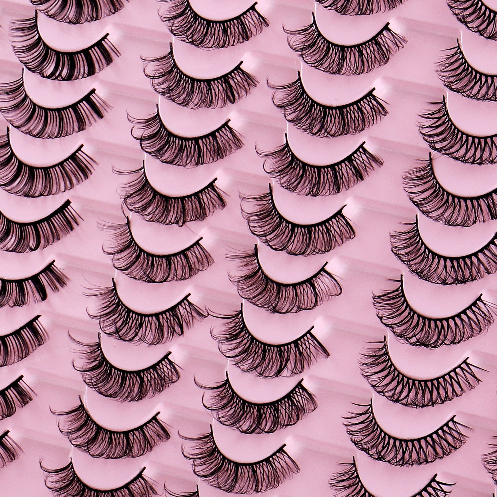 Dickes, natürliches Russisch-Gekrümmtes Eyelashes-Set