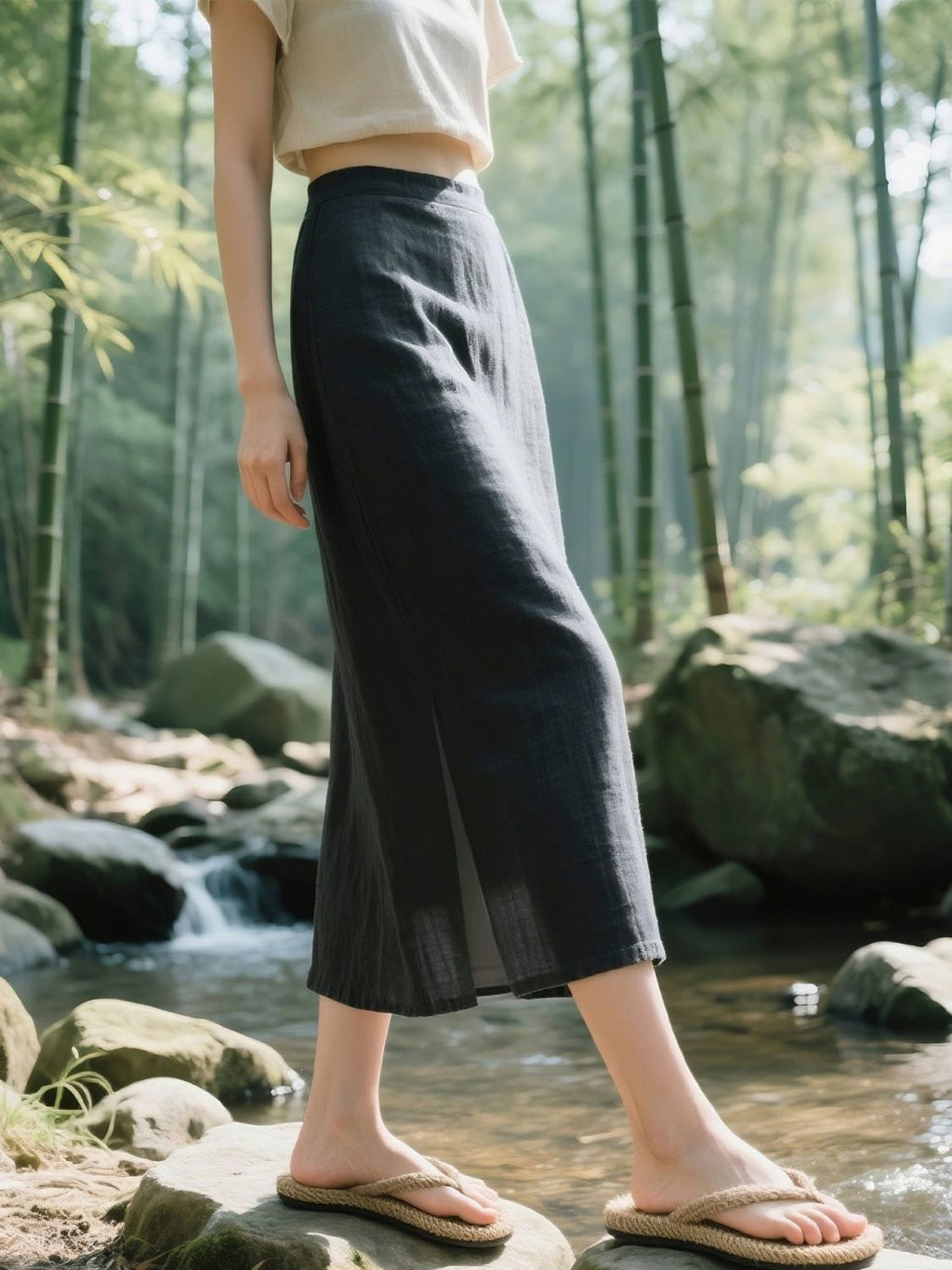 Sommerliches, dünnes Midikleid für Damen