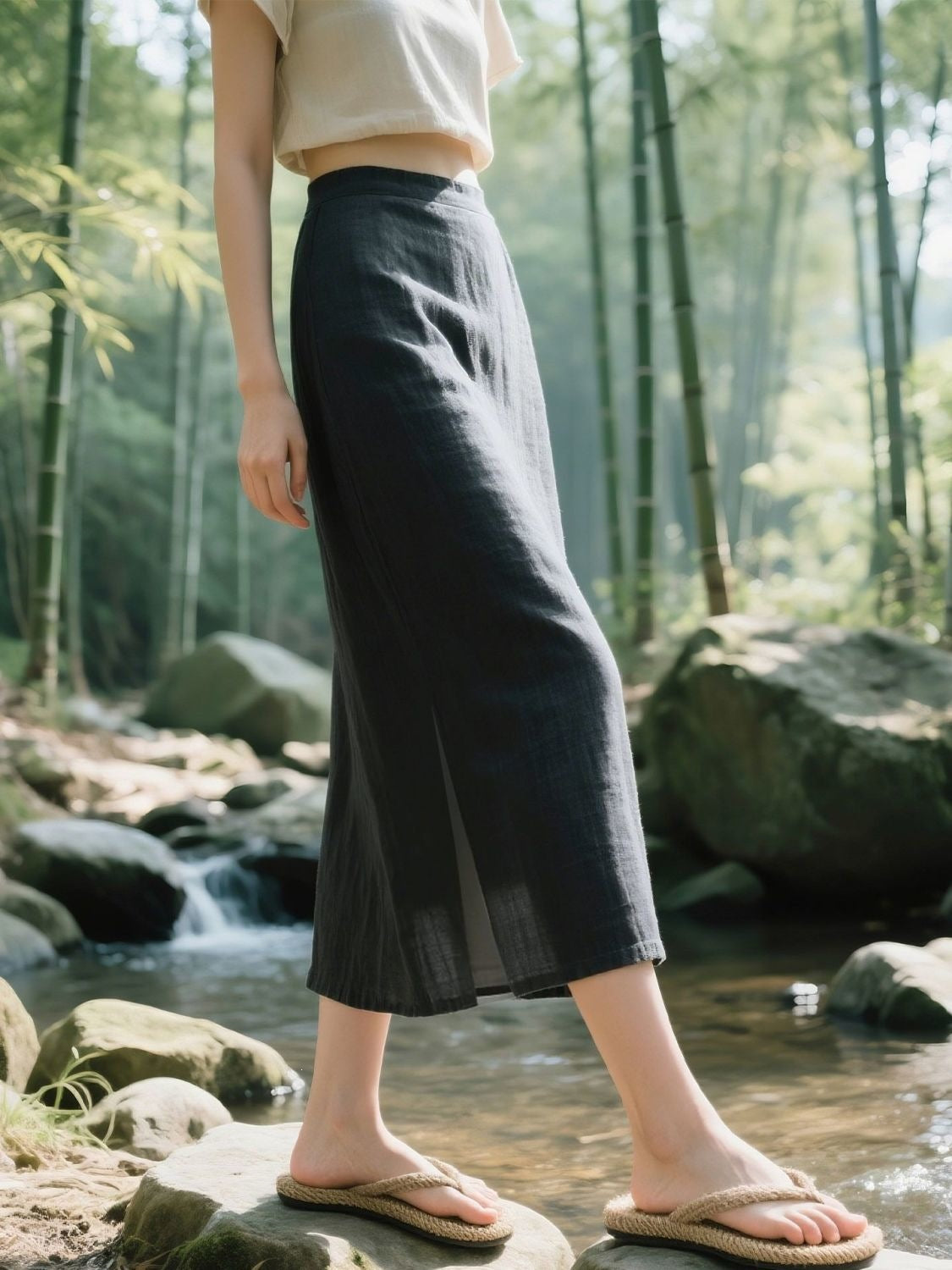 Sommerliches, dünnes Midikleid für Damen