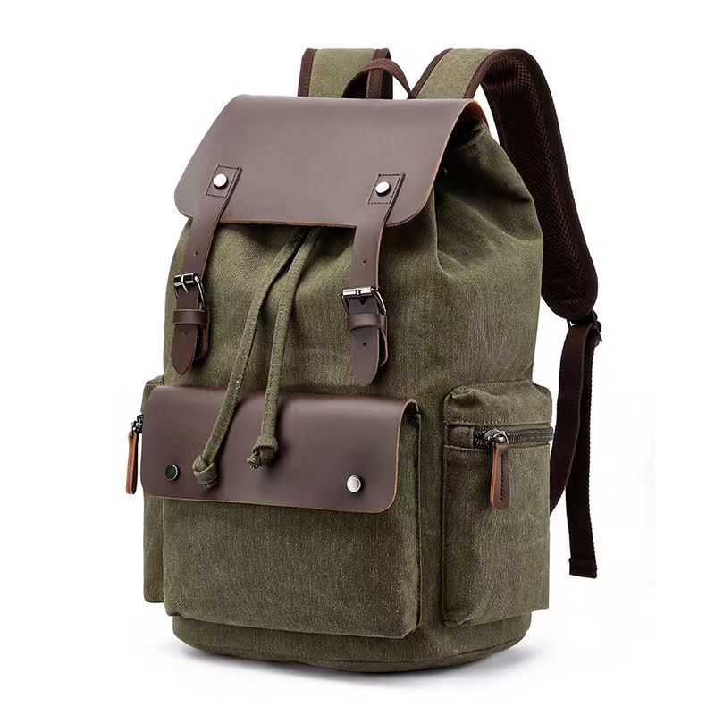 Retro Canvas Rucksack mit Kordelzug – Bild 7 | LuxeStyle