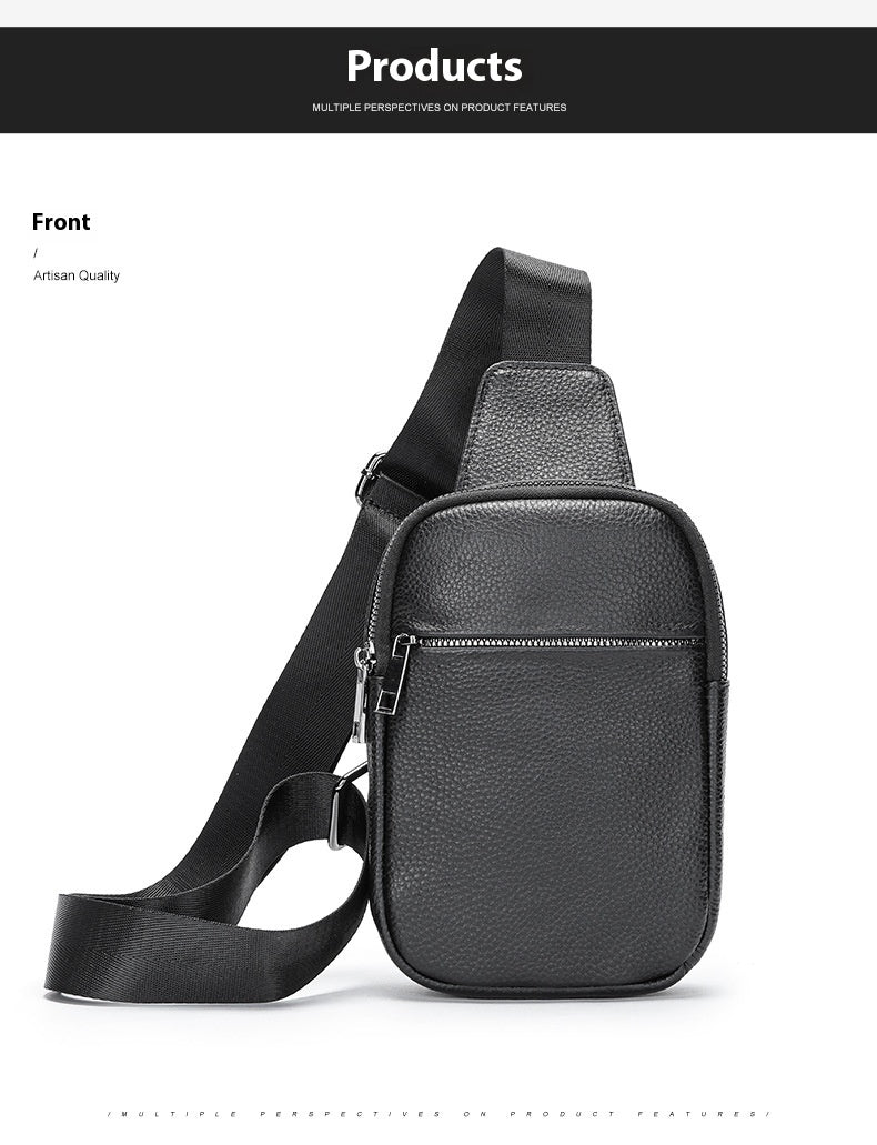 Lässige Leder-Brusttasche für Herren