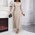 Plissiertes Langarmkleid