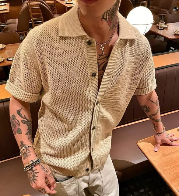 Lässiges Strick-T-Shirt für Herren – Bild 7 | LuxeStyle