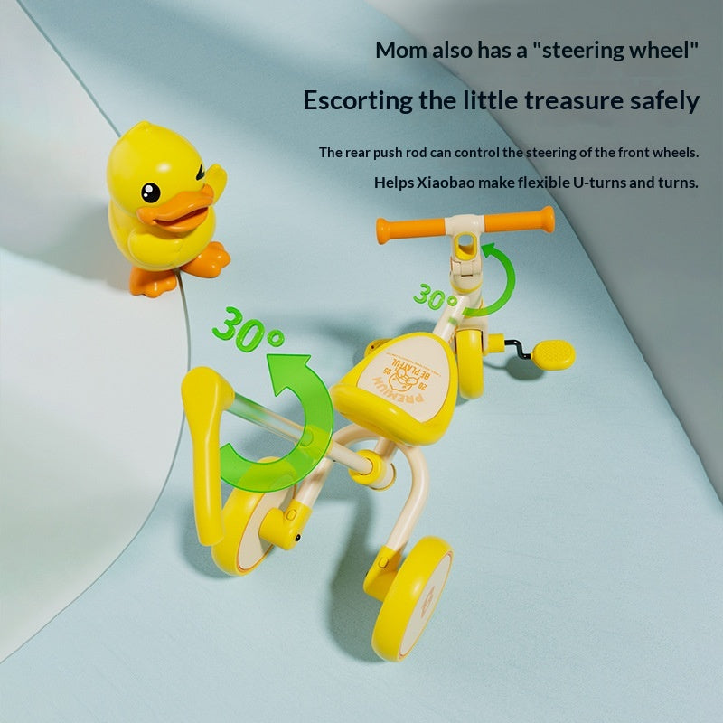 Gelbe Ente Multifunktionales Kinder-Dreirad