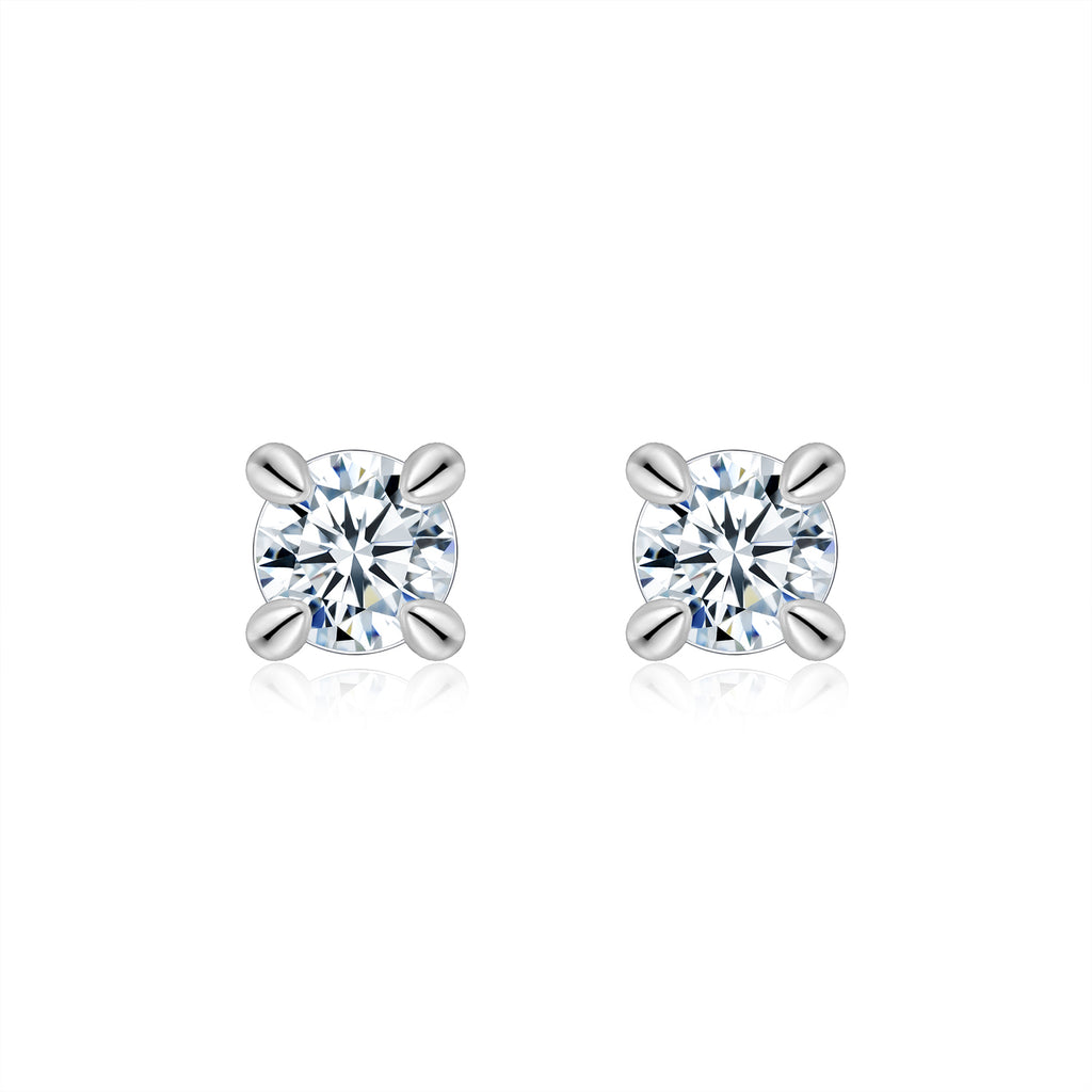 Moissanit-Ohrstecker «Duo» 0,5 & 2 ct · 925 Silber