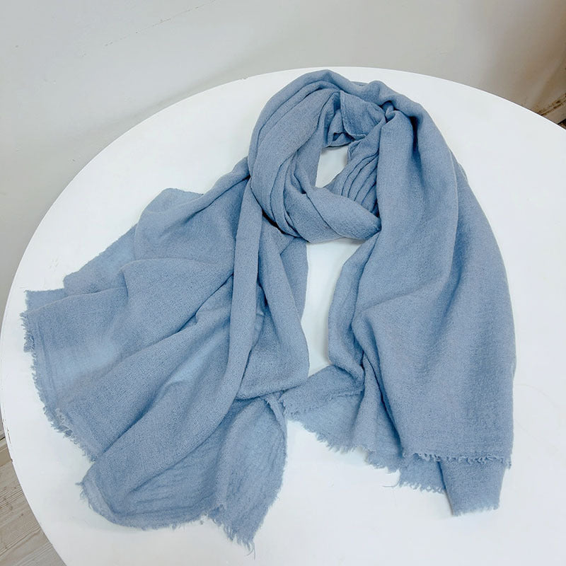 Wollschal in Grautönen – 100 × 210 cm – Bild 5 | LuxeStyle