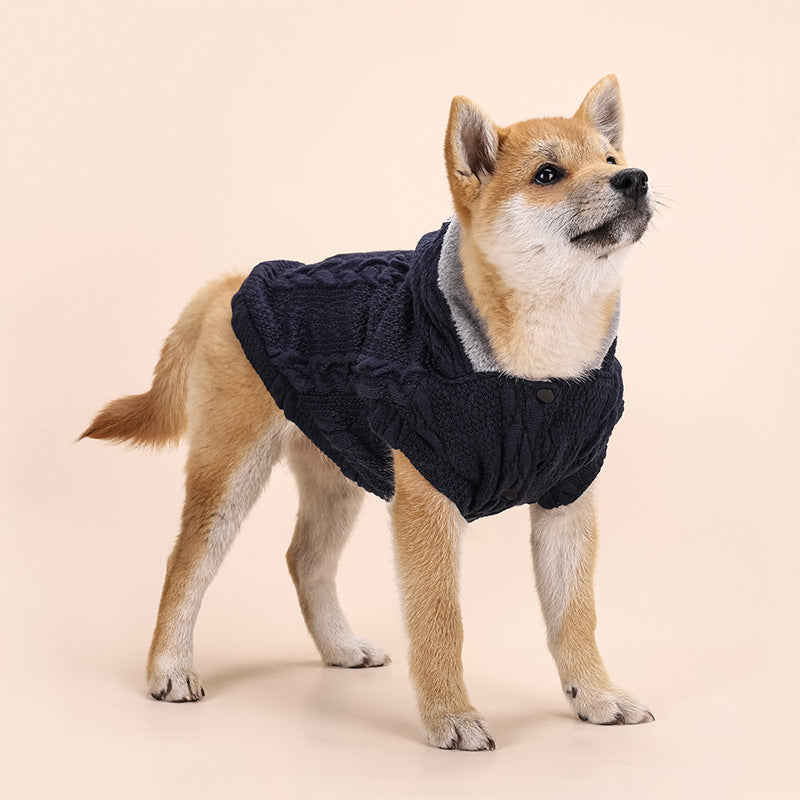 Hundetrikot aus Baumwolle – navy blau – Bild 2 | LuxeStyle