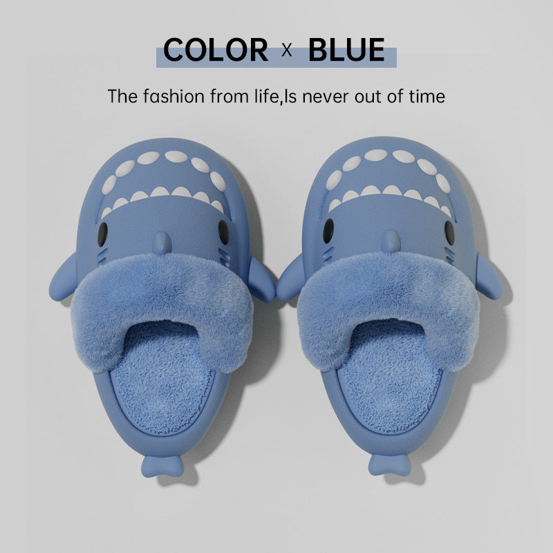 Winter Hai-Slippers – Flauschige Hausschuhe