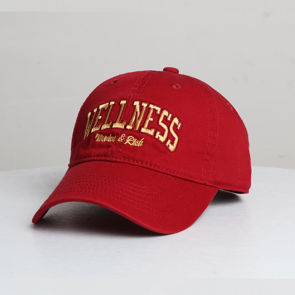 Baseball-Cap Wellness Rot Stickerei