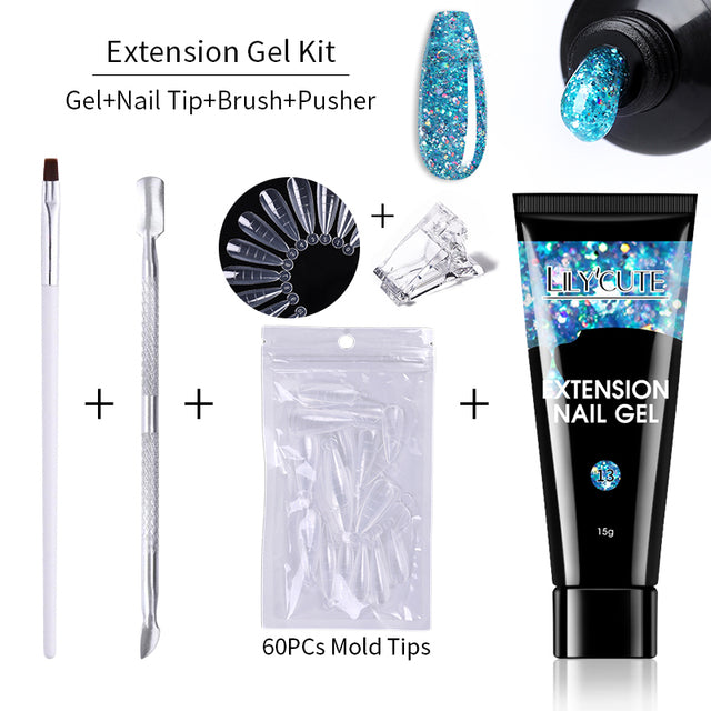 Nagelverlängerungs-Gel-Kit, 15ml