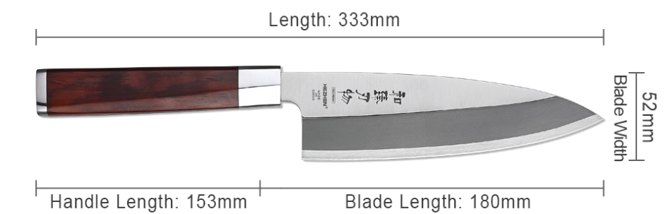 Hezhen Fischkopfmesser, 180mm – Bild 4 | LuxeStyle